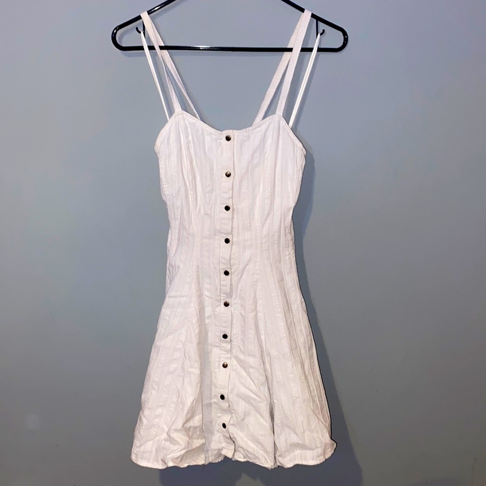 White button down dress